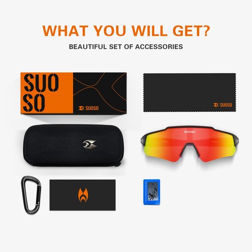 Sports Polarized Sunglasses for Men: Womens Cycling Sun Glasses UV400 Protection Goggles for Baseball Running Dark Blue
