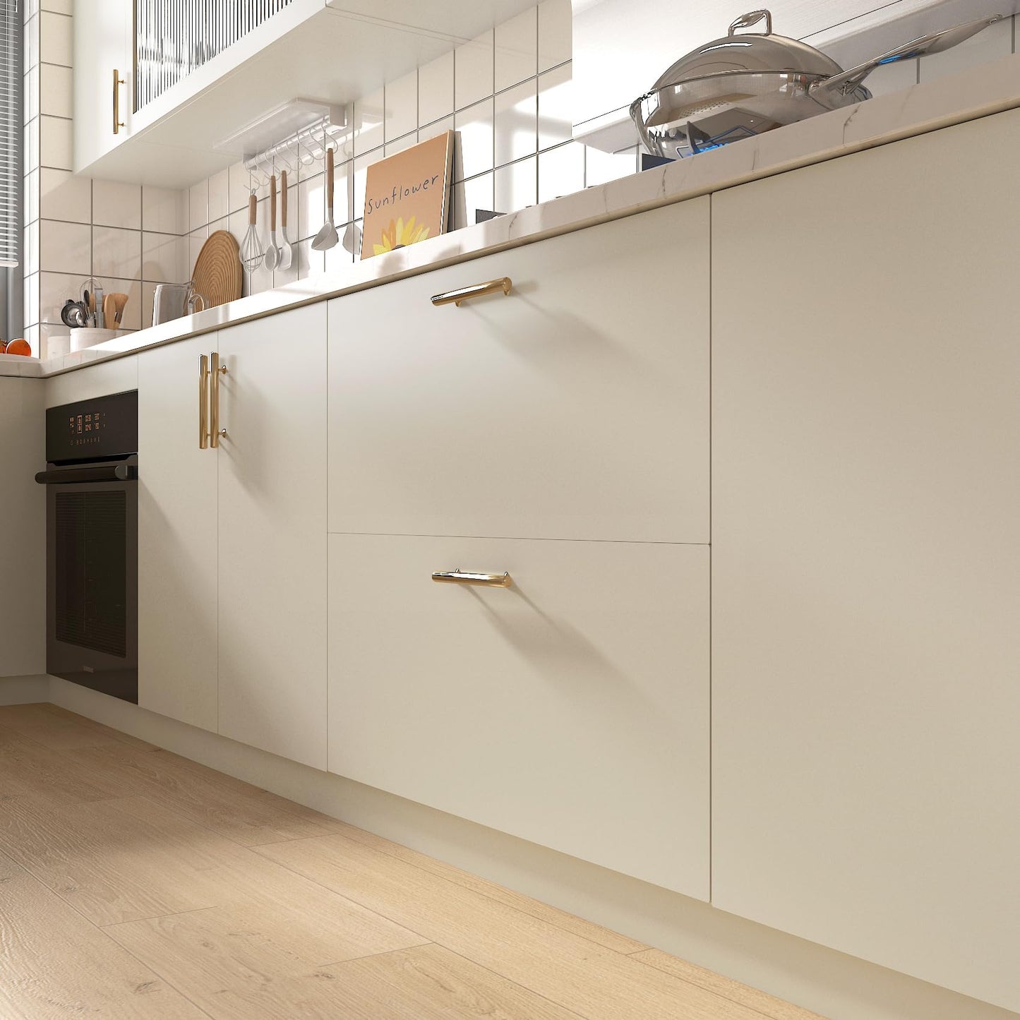 Livelynine Taupe Wallpaper Peel and Stick Dark Beige Contact Paper for Cabinets Drawers Shelves Self Adhesive Cabinet Wallpaper Waterproof Kitchen Vinyl Wrap Neutral Tan Cream Grey Removable 15.8x78.8