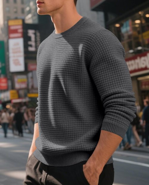 LIZALIG Men's Tee - European Style Solid Color Round Neck Shirt | Breathable Base Layer for Gym & Casual Wear
