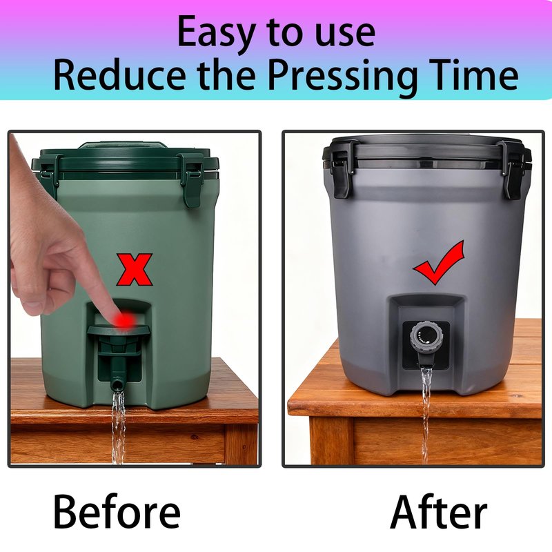 2PCS Water Spigot for STANLEY Adventure 2 Gallon Fast Flow Water Jug，spout Compatible with STANLEY Adventure 2 Gallon Fast Flow With extension hose,and will not leak (2, Black)