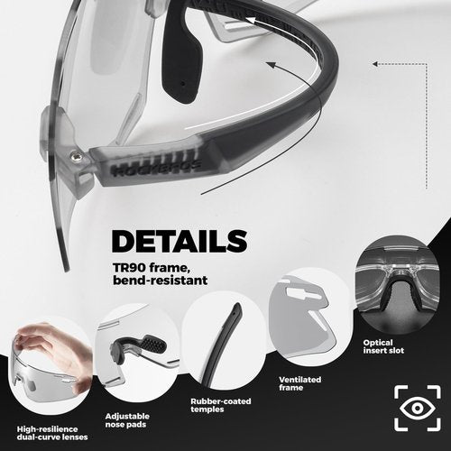 ROCKBROS Photochromic Cycling Sunglasses Bike Glasses for Men Women Sports Sunglasses UV Protection Grey