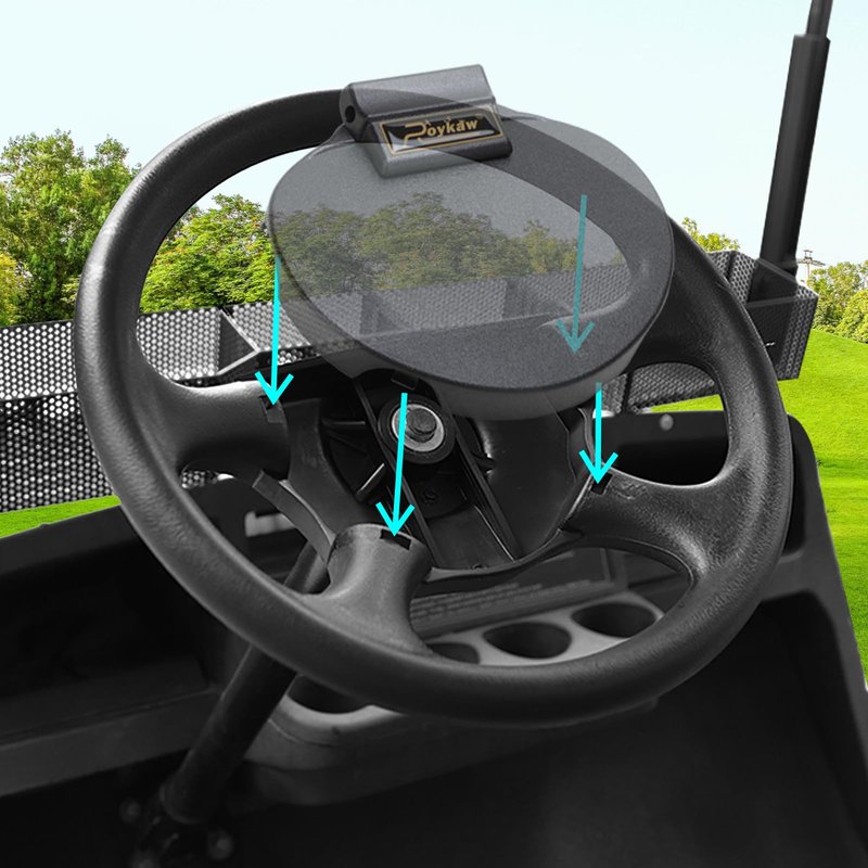 Roykaw Golf Cart Scorecard Holder, Steering Wheel Score Card Holder Compatible with EZGO TXT/RXV/Cushman/2Five/MPT/ST Models, Easy Installation, OEM# 607925