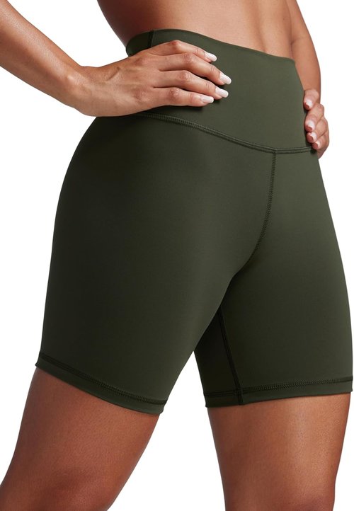 CRZ YOGA Biker Shorts - High Waisted Butterbreeze Athletic Wear for Gym & Yoga | 6'' Tummy Control