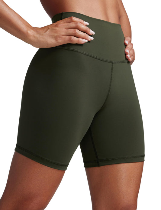 CRZ YOGA Butterbreeze Biker Shorts 6'' Olive Green Medium