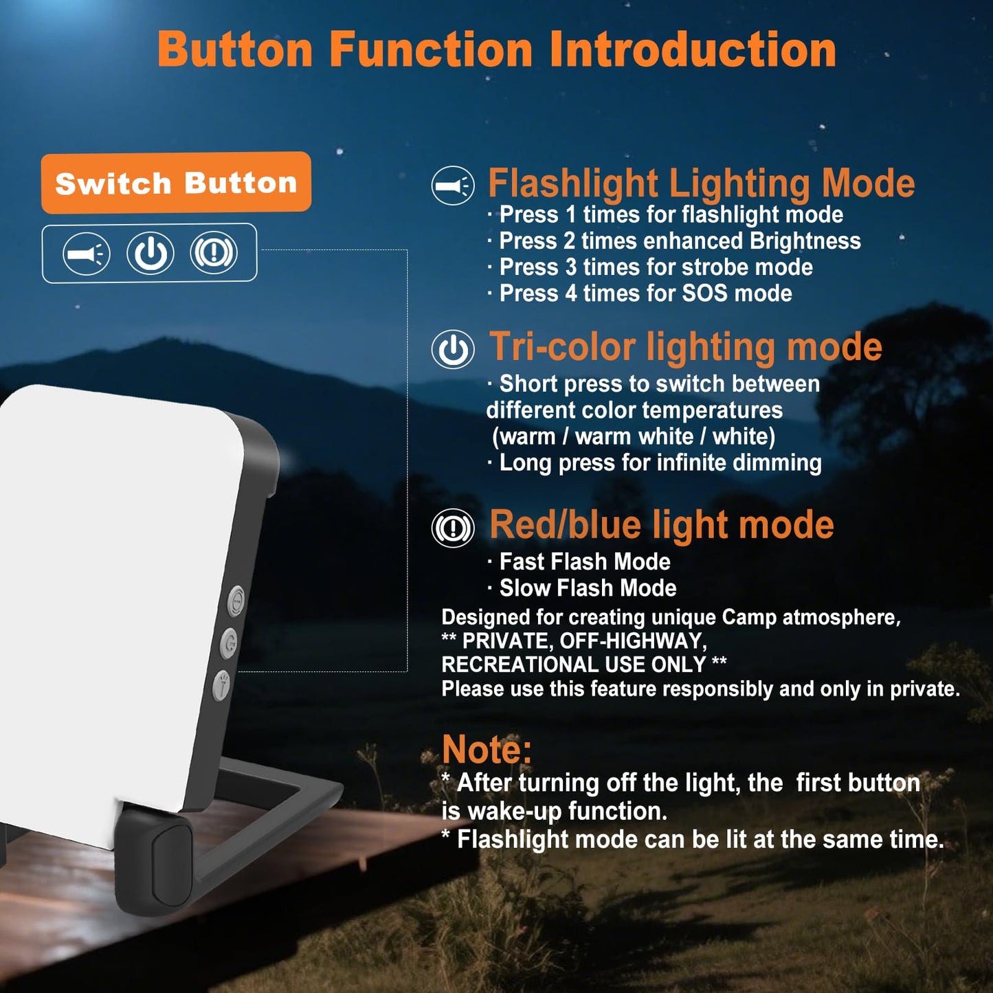 Portable Camping Lights 15000mAh Camping Lantern Rechargeable,3000LM Tent Light & Magnetic Base with 6 Modes,IP66 Waterproof Emergency Light Up to 200 Hours for Outdoor, Workplace, Emergency and Home