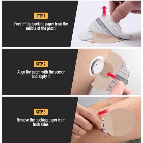 ANGTICS Dexcom G7 Adhesive Patches 30PCS, Waterproof & High Viscosity Over Patches, Pre-Cut Adhesive Medical Tape, 10+ Days Long Stay, Breathable, Latex-Free, Sensor is NOT Included (Multicolor)