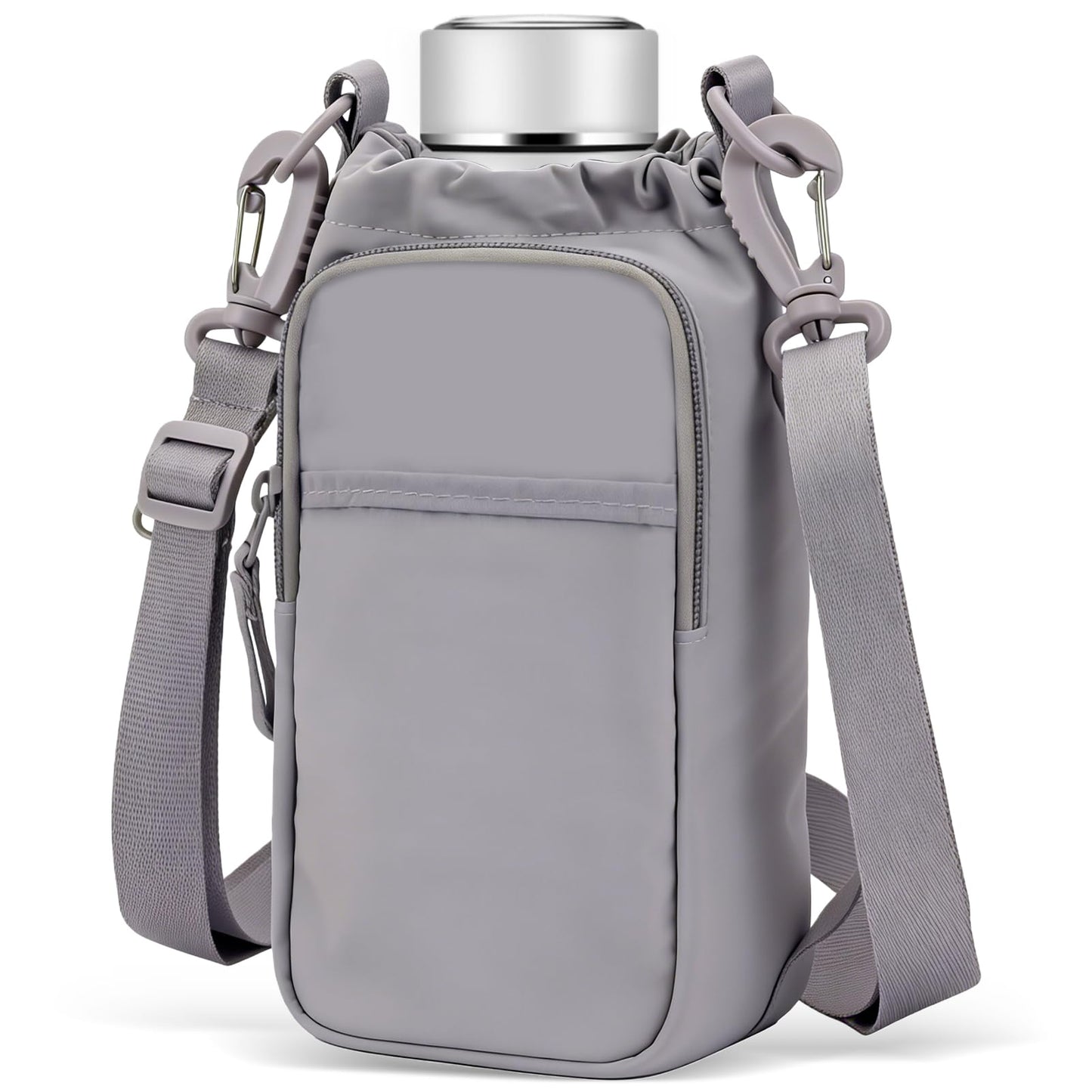 Zkptops Water Bottle Holder with Strap Water Bottle Bag with Handle Large Phone Pocket 32Oz Cross Body Bag Carrier Sling Bags Sports Accessories for Men Women Walking Hiking Travelling Camping