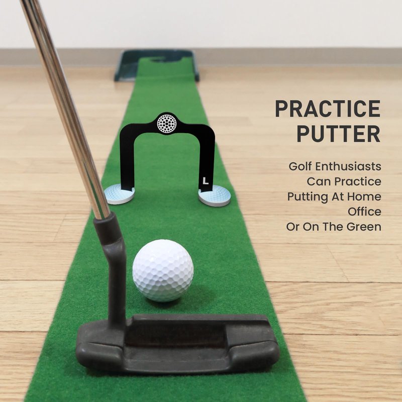 FINGER TEN Golf Putting Gates 3 Gate Sizes S M L(2''/ 2.36''/ 2.76'') with Protective Pouch Putting Training Aids, Game Gift for Home Green Outdoor Indoor Use (3 Putting Gate)
