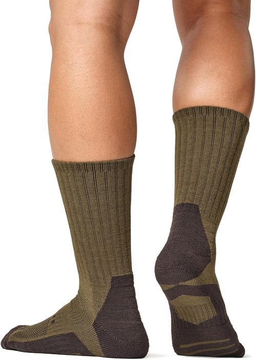 CQR Wool Hiking Socks - Moisture-Wicking Mid Calf Crew Socks for Men & Women | 3 Pack