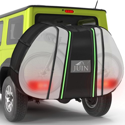 JUIN Bike Covers | Heavy Duty Waterproof Bicycle Cover for Mountain Bikes - Fits 2 Bikes (Clear)