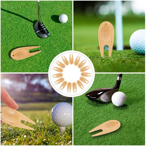 Kisangel Portable Golf Divot Repair Tool with Keychain Hole Compact 2.75 Inch Divot Fork for on-Course Use and Fairway Trimming Golf Accessories Pack of 75