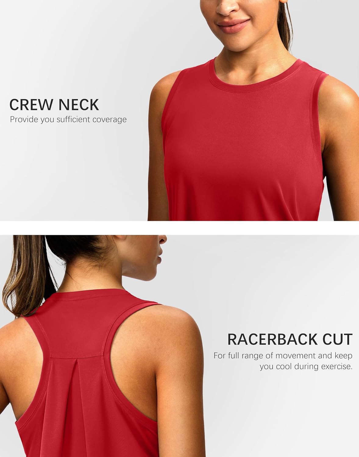 Skiennix Women's Athletic Tank Tops - Racerback Sleeveless Yoga & Gym Shirts | Loose Fit, Comfortable Design