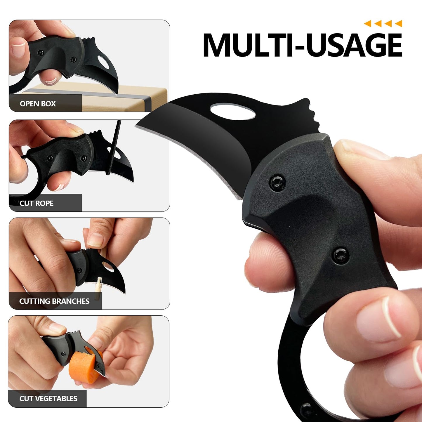 2 Pack Pocket Knife, EDC knife for Men & Women - 1.34 Inch blade, Mini Folding Cool Gadgets for Everyday Carry Folding Knife,self defense keychain .Father's Day Gifts for Him Men Husband (2 Black)