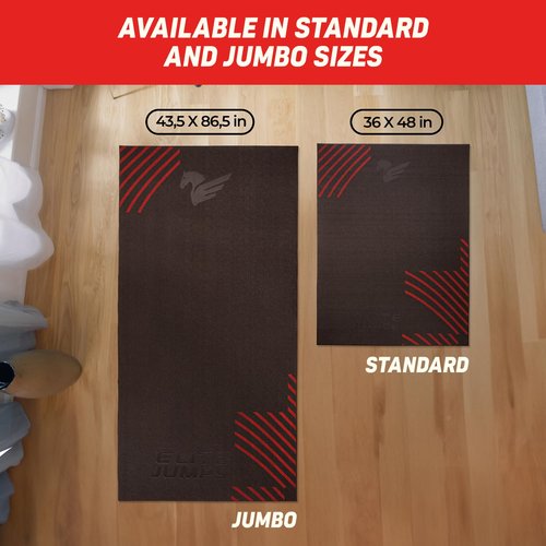 EliteSRS Jumps Premium Jump Rope Mat - Large Format Non Slip Mat - Home Workout Exercise Mat - Suitable for All Surfaces