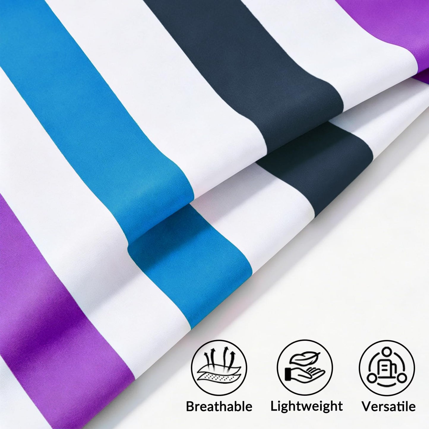 Exclusivo Mezcla 2 Pack Microfiber Quick Dry Beach Towels, Oversized Lightweight Sandfree Pool Towels for Swimming Camping Travel with Bagn (Forest Green and Dark Purple, 35x70 Inches)