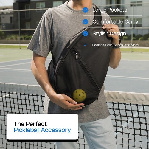 Crossbody for Pickleball - Versatile Satchel for Pickleball Equipment and Accessories - Crossbody Paddle Bag by Kryn