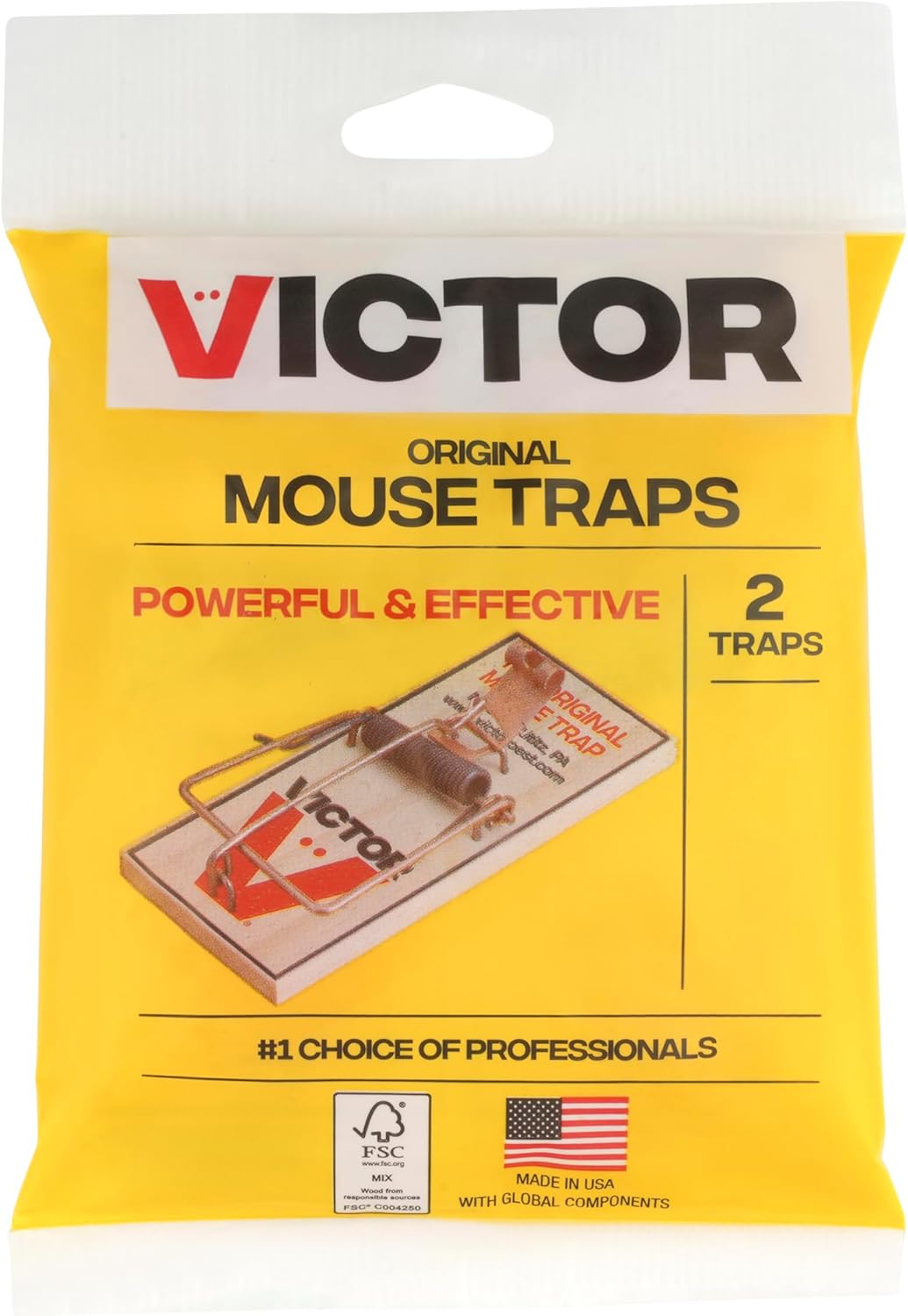 Victor Mouse Traps | M150-12 Wooden Traps with Metal Pedal - Eco-Friendly Pack of 12
