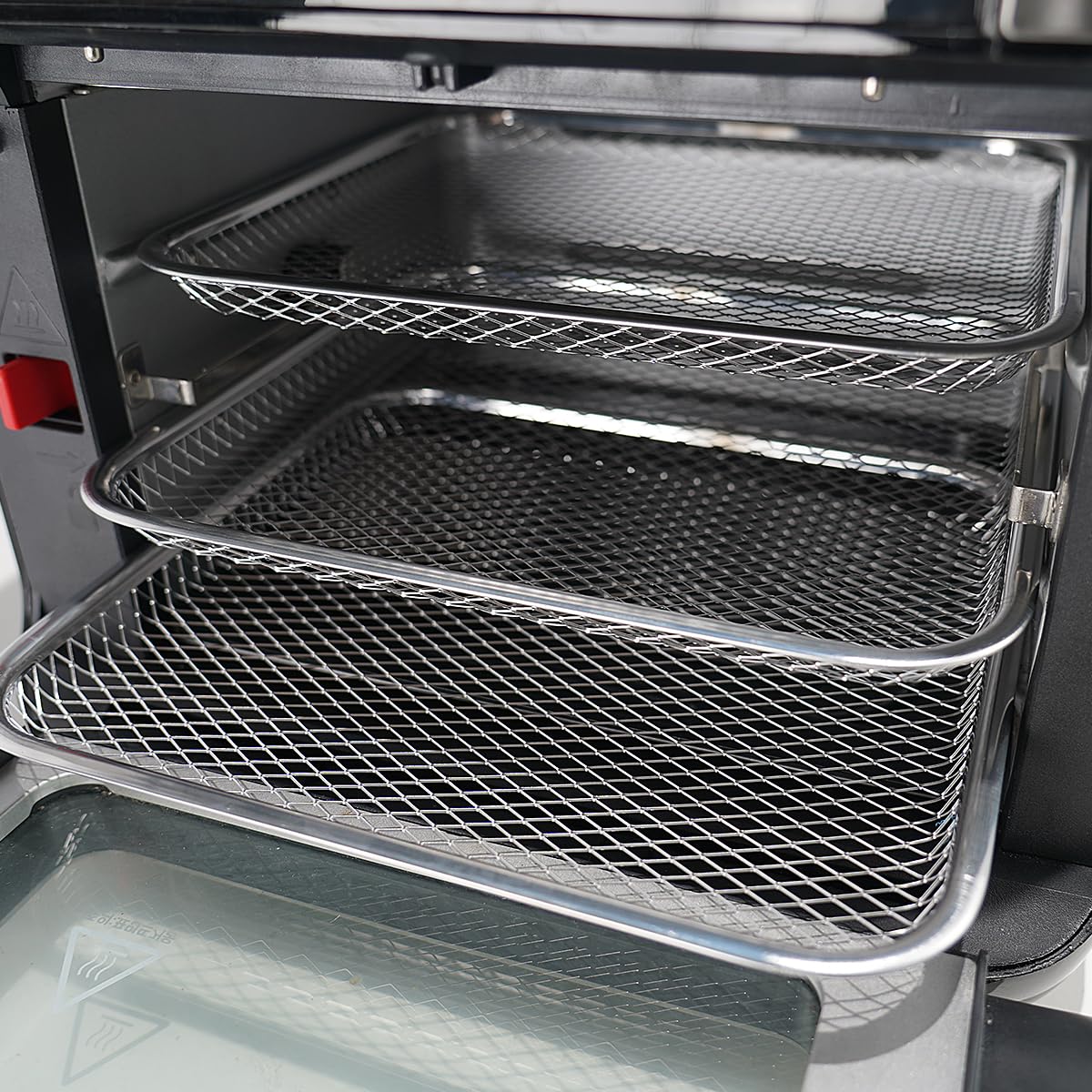 Kispog 3-Pack Cooking Crisper Trays: Mesh Stainless Steel Replacement Trays Fit Instant Pot Air Fryer Oven 10QT - Max Airflow - BPA-Free - Teflon-Free - 2025