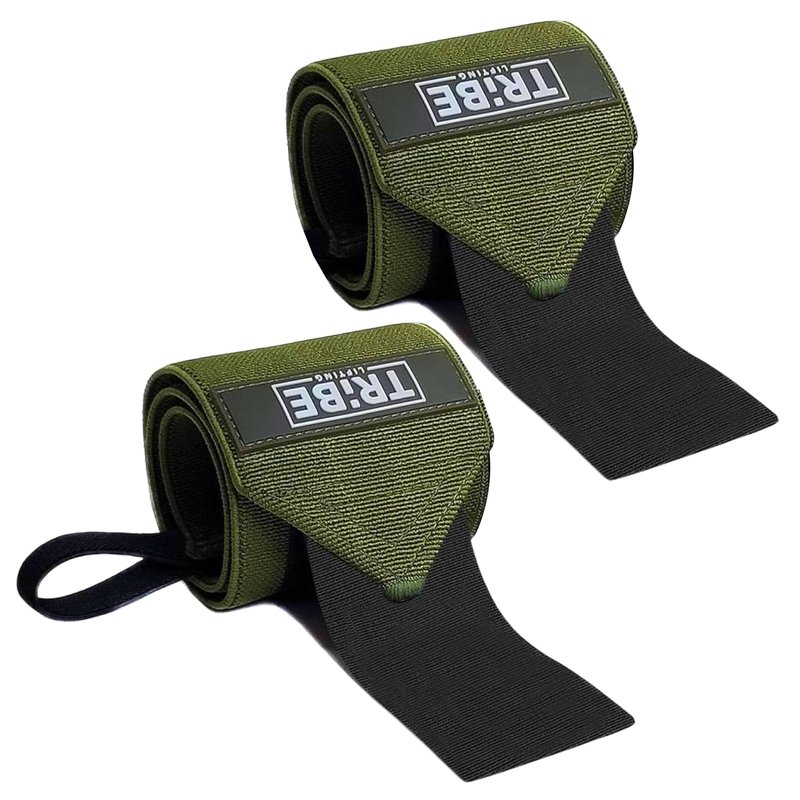 Tribe Lifting Heavy Duty Wrist Support — 18 inch Wraps Lock Your Wrists in a Strong, Stable Position During Bench Press and Overhead Lifts, so You Push Heavier Weight with Zero Wrist Pain