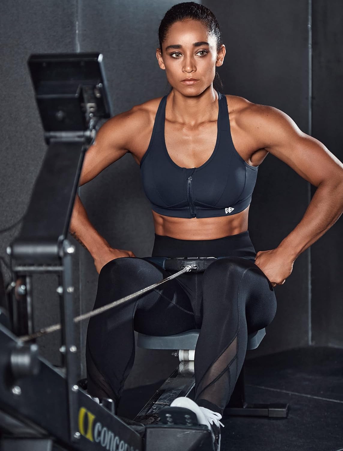 Yvette Zip Front Sports Bra - High Impact Plus Size Sports Bra for Women | Ideal for Fitness & Running
