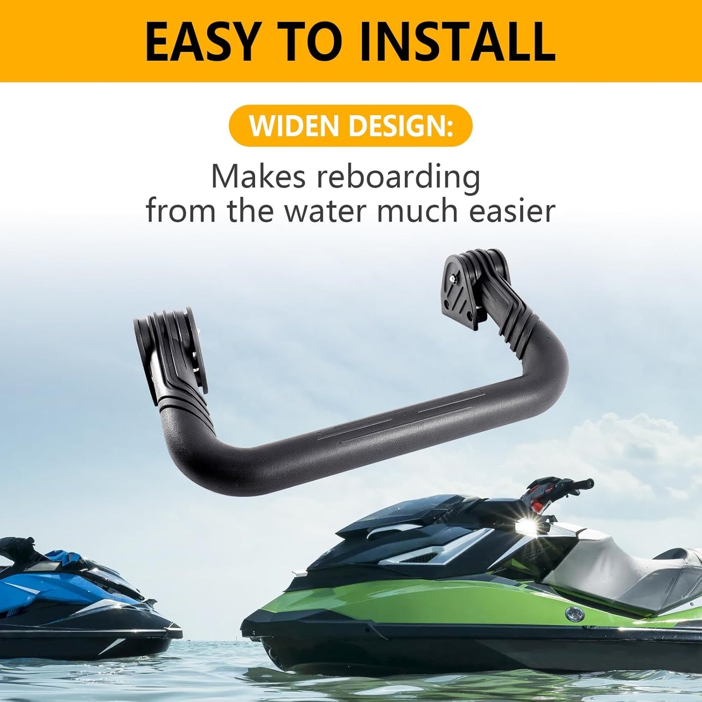Skiennix Watercraft Reboarding Ladder - Retractable Spring-Loaded Design for Sea-Doo RXT, GTX, GTR