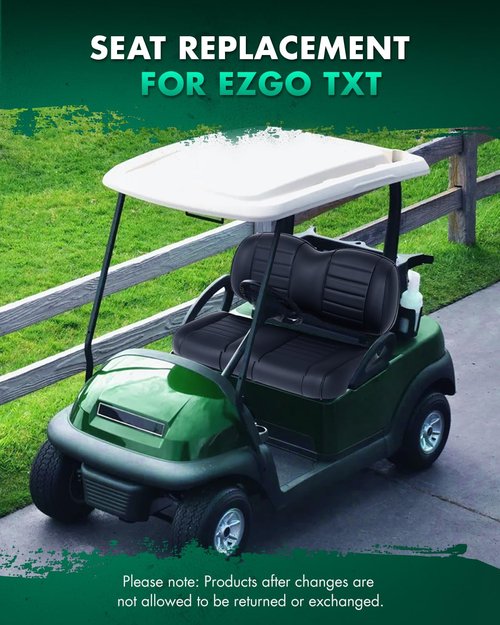SCITOO Front Seat Backrest Assembly for Club Car DS 2000.5-up Golf Cart, Factory Style Replacement Cushions, Milky White