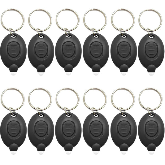 klumuke Mini LED Keychain Flashlight, Ultra Bright Micro Torch, Compact Key Ring Flashlight with White Light, Emergency Pocket Light, Tiny Flashlight for Outdoor Camping Hiking (12 PCS)