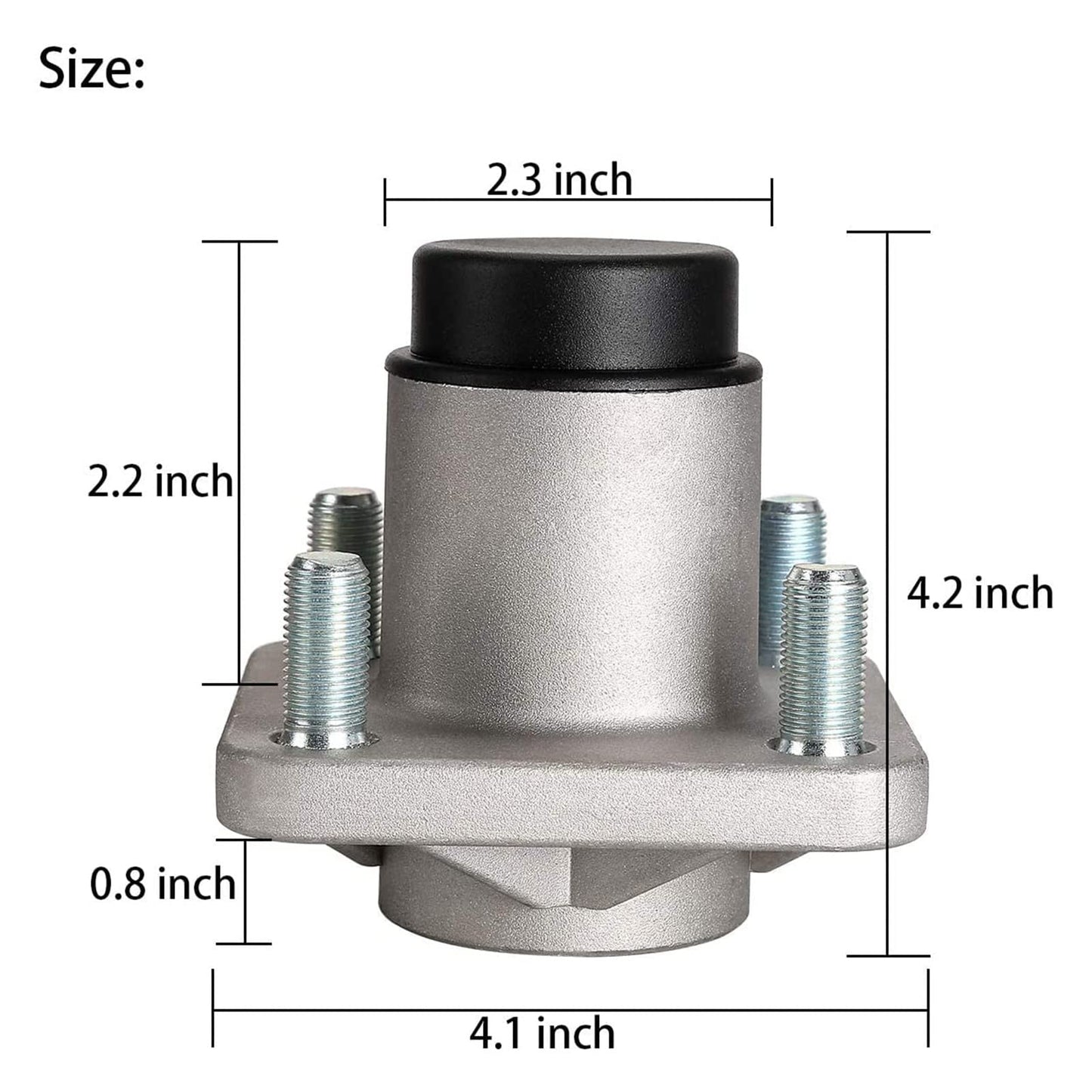 LEAPGOMAX Golf Cart Front Wheel Hub Assembly with Hub Bearing/Oil Seal/Nuts/Dust Cover for EZGO PDS&TXT/Medalist Gas & Electric 2001-Up, Replace OEM# 70895G01, L44643(Pack of 2)