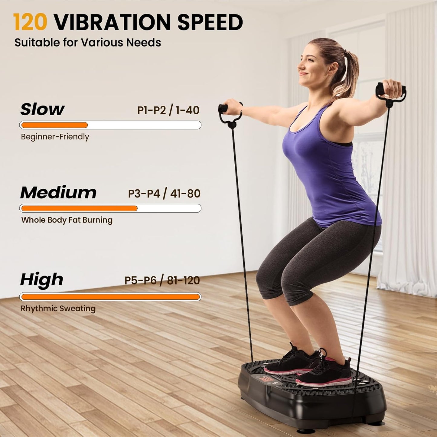 TISSCARE Vibration Plate Exercise Machine - Whole Body Workout Platform for Weight Loss & Lymphatic Drainage | 400lbs Capacity