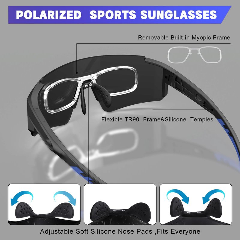 SPOTZRLXT Polarized Sports Sunglasses for Men Women,Running Baseball Fishing Sunglasses,Cycling MTB Bike Glasses UV400
