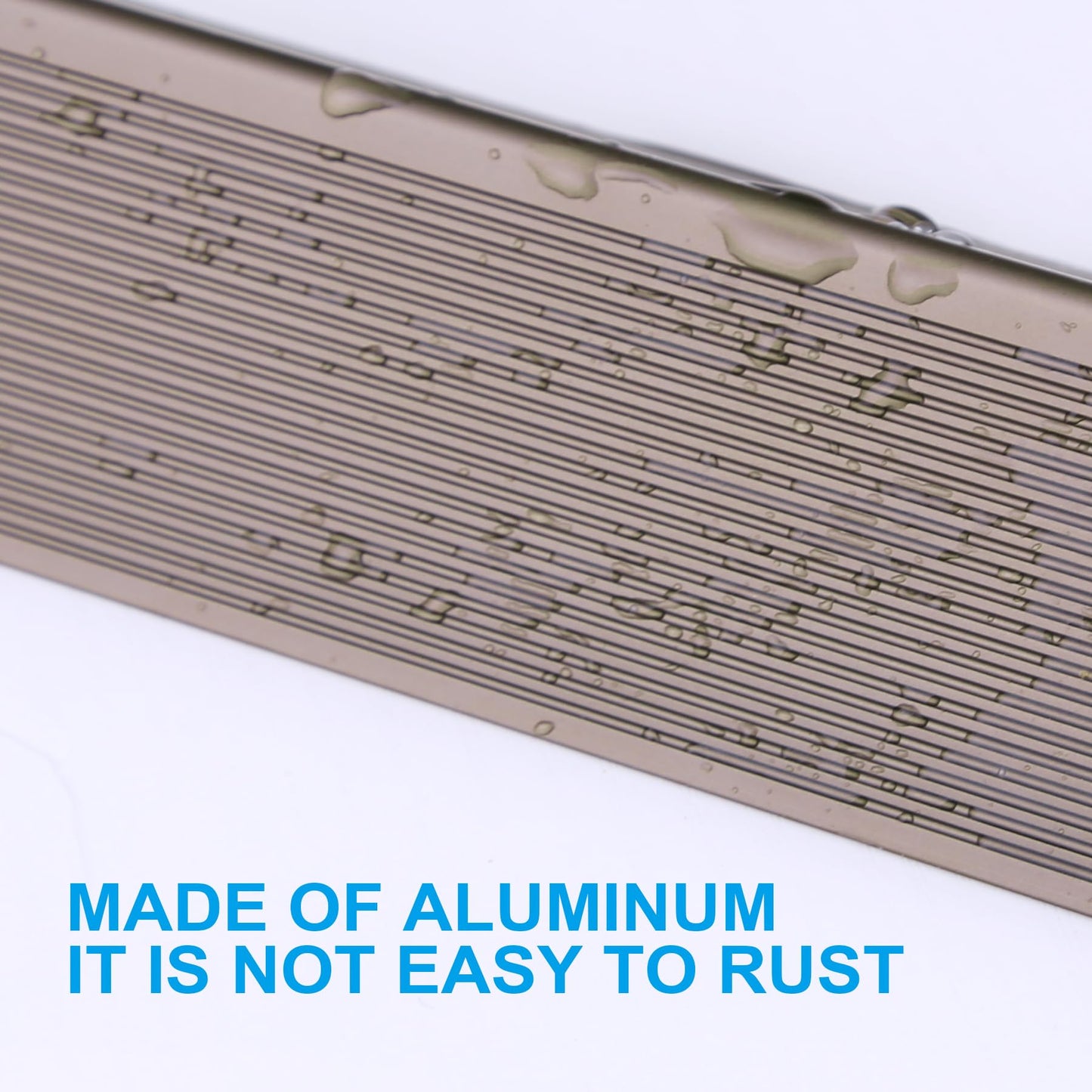 Baudelun 10 Pack Stair and Window Sill Nosing Protectors Aluminum Tread Plate,Stair Edge Protector,48" Long,Brown