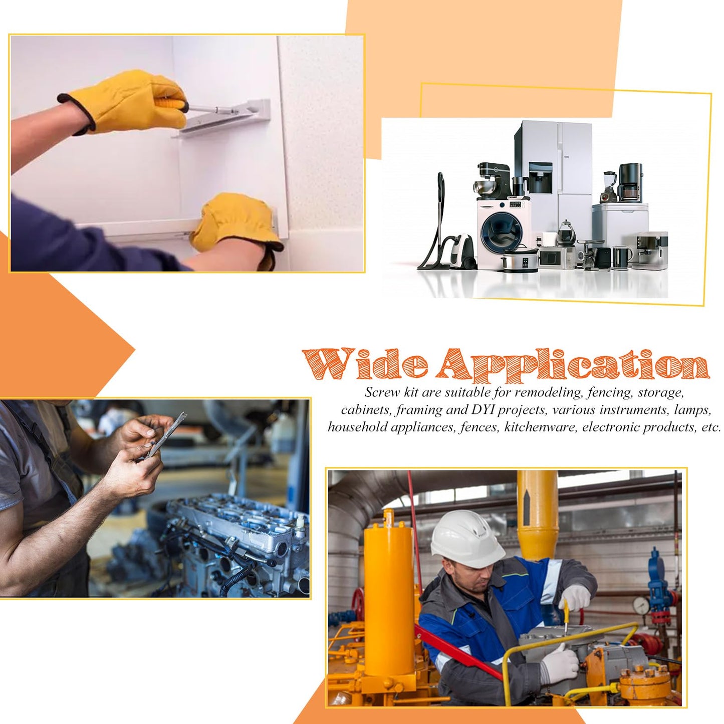 115 Pcs 5 Sizes #8-32 Machine Screws Knob Cabinet Screws Electricians Screws, Carbon Steel Zinc-Plated Phillips Pan Head Machine Screws Assortment Kit