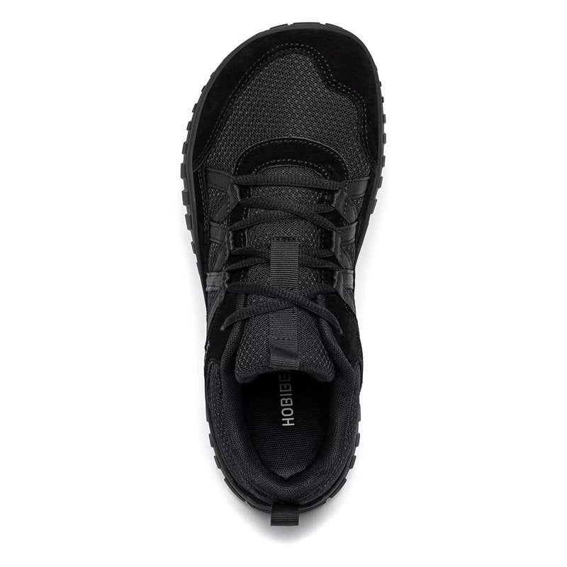 HOBIBEAR Womens Mens Barefoot Shoes Minimalist Trail Runner Wide Toe Box Zero Drop Outdoor Cross Training Shoe All Black