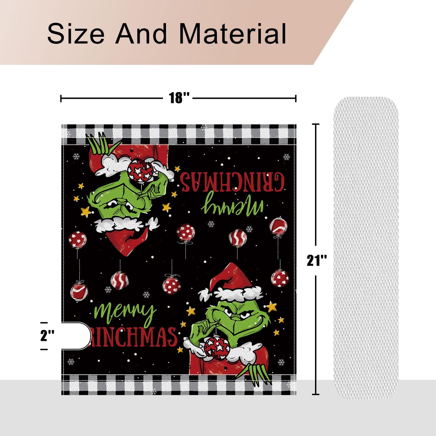 YINENA Christmas Funny Mailbox Cover Magnetic Standard Size 21x18 Inch Winter Christmas Decorative Post Letter Box Wrap Decor Garden Yard Decoration