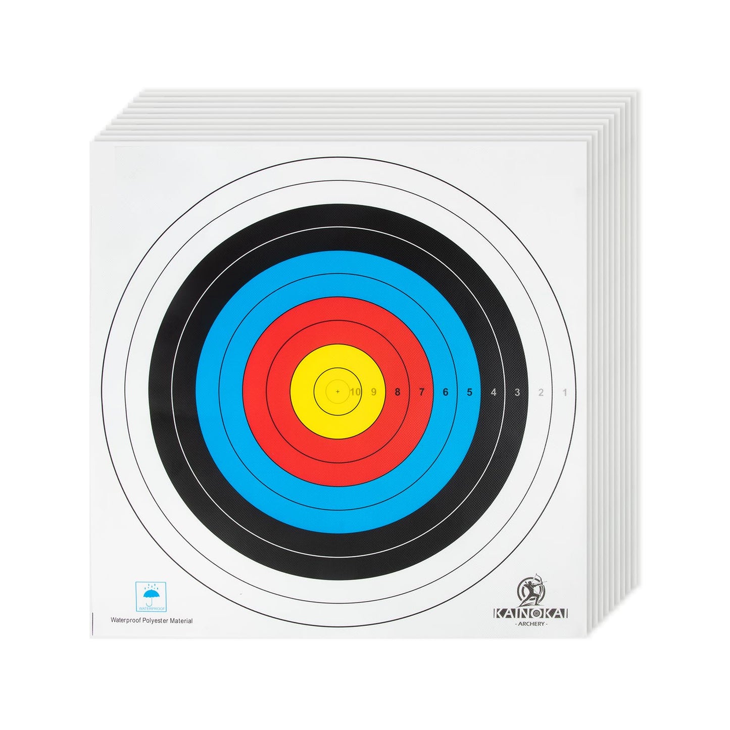 KAINOKAI Competitive Archery Targets Paper Compound Bow Target Paper 40cm/60cm/80cm (60cm/24in （10 Rings） 10PCS)