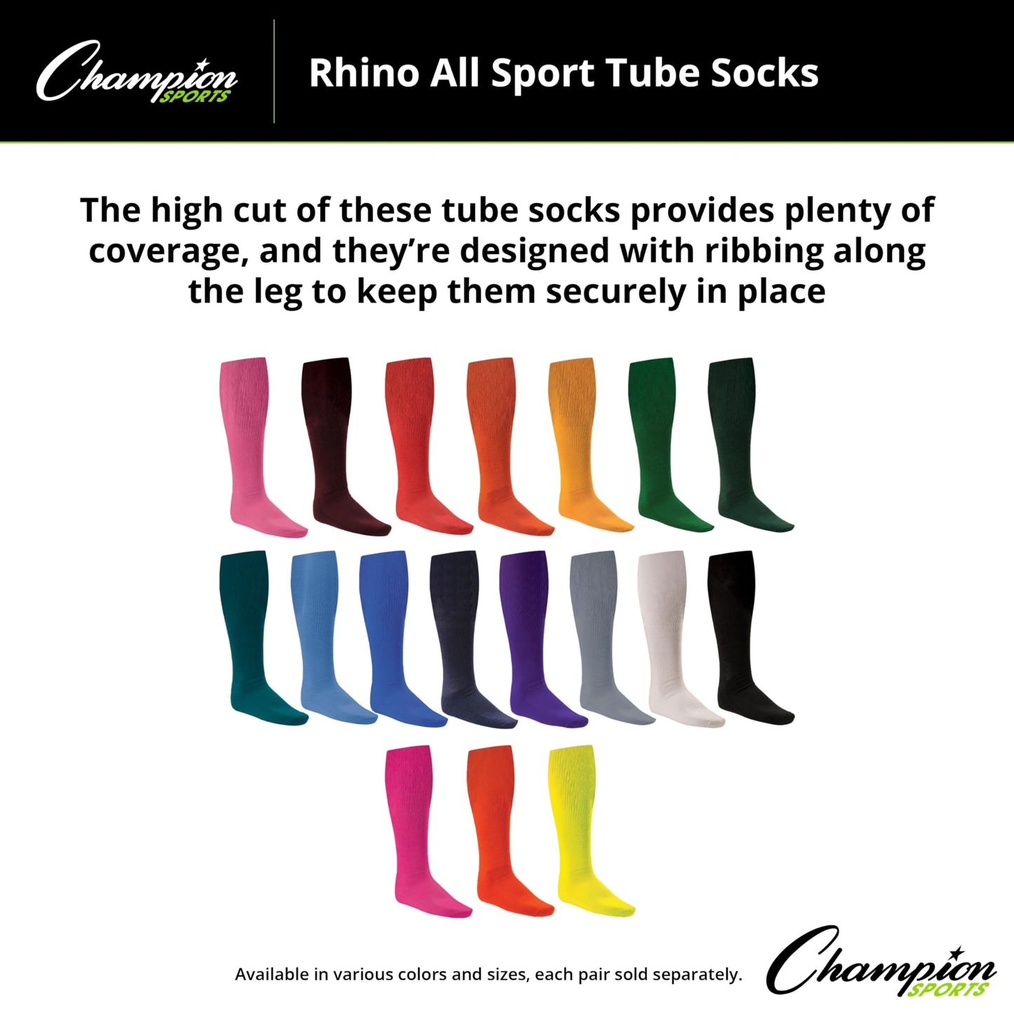 Champion Sports Unisex Adult 8.5-10 (Medium) All Athletic Socks, Teal, 13-15 US