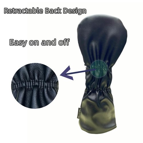 Golf Club Headcover 3 Wood Headcover Hybrid Head Covers Skulls Embroidery Premium Leather Driver Fairway Wood Hybrid Blade Mallet Putter Cover Magnetic Closure (1pc for Driver)