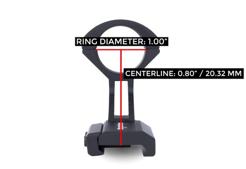 Monstrum H-Series Offset Picatinny Scope Rings | 1 inch Diameter