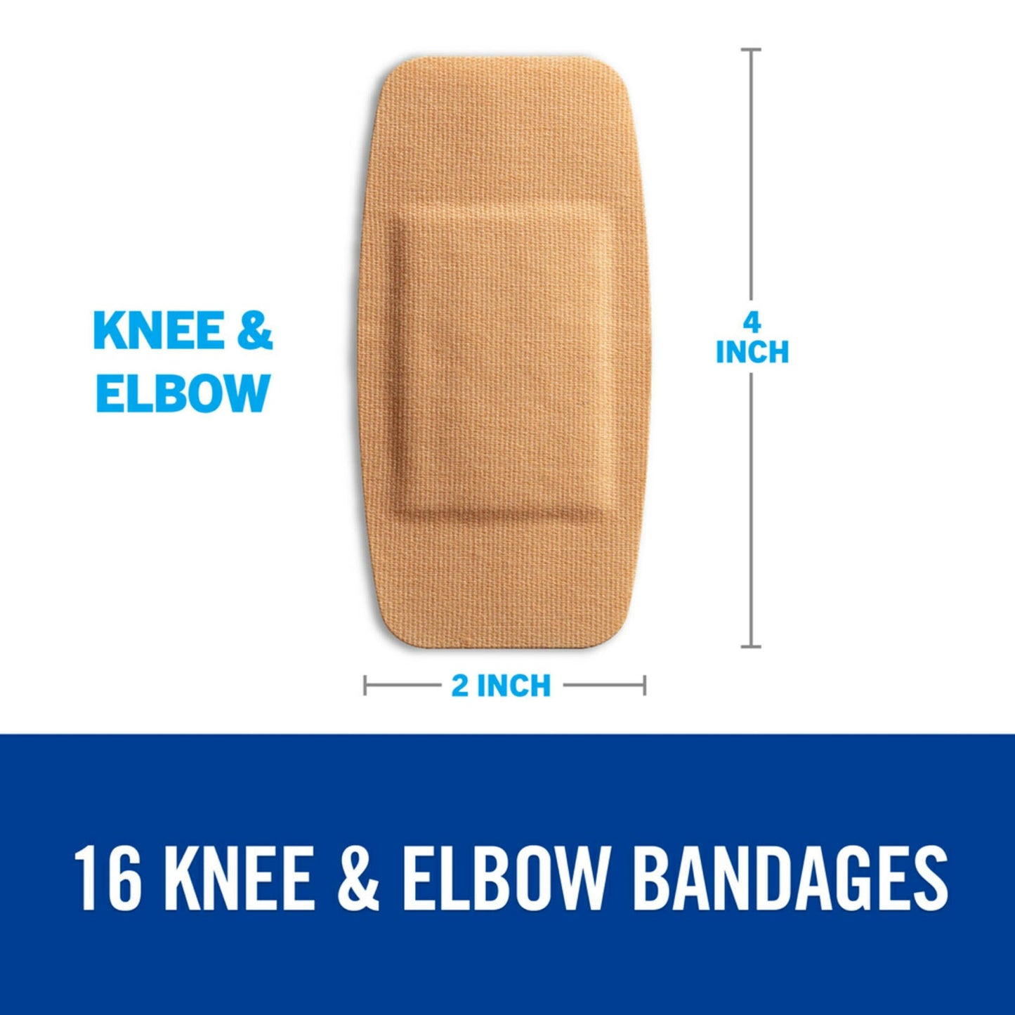 Nexcare Duo Bandages DSA-16-CA, Knee and Elbow, 16ct