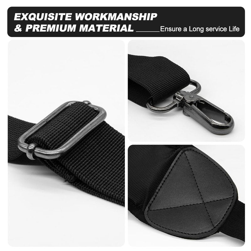 barudan golf Bag Strap Replacement Universal Single Shoulder Strap fits for All Brand Golf Bags (Black)