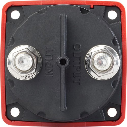 Blue Sea 6006 m-Series Mini Battery Switch - Single Circuit ON/OFF, Compact Red Design