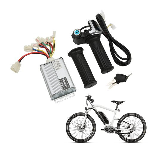 36V Controller, Ebike Controller, 1000W Motor Brushed Speed Controller with Locking Battery Display Throttle Twist Grip for EVO Electric Tricycle Elderly Electric Bike Mini Bike