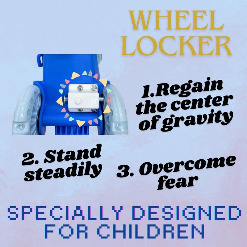 Adjustable Roller Skates for Girls Boys Kids, Fun Illuminating Light up Flash Wheels, 3-Point Type Balance with Wheel Locker Design for Beginner Age 5-8 (Blue, S)