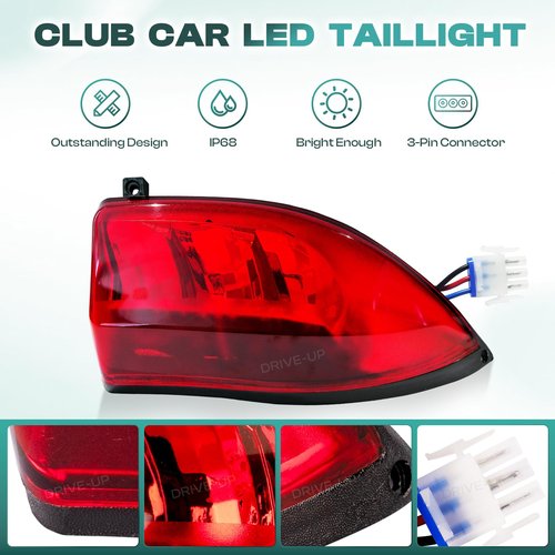 DRIVE UP Golf Cart LED Light Kit for Club Car Precedent 2004-2008.5 Electric Models, Replaces 12V Club Car LED Headlight and Taillight Assembly OEM 102524801, 1025290-01