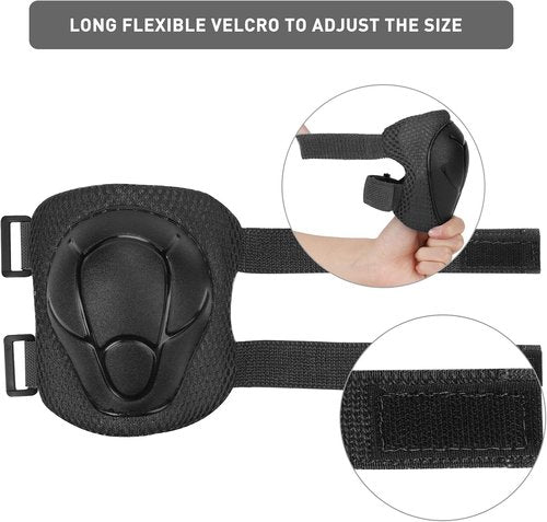 KUYOU Kids Protective Gear Set - Knee & Elbow Pads for Roller Skating, Cycling, BMX, and Skateboarding