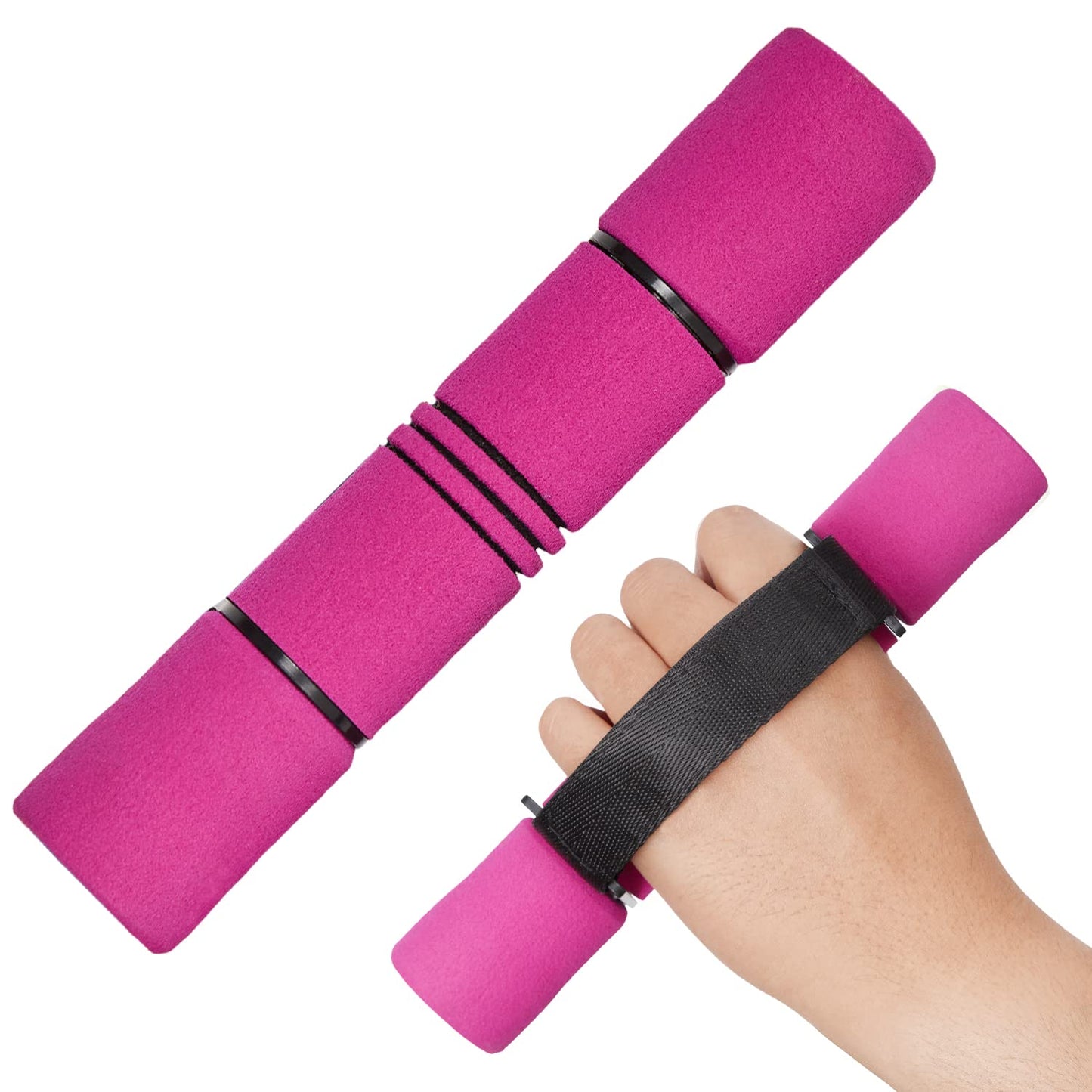 Yes4All Adjustable Dumbbell Hand Weights Set Of 2 for Women's Walking or Travel Exercise with Adjustable Straps, Foam Cover, and Color Coded Weight (2lbs, 3lbs or 4lbs), Anti Slip
