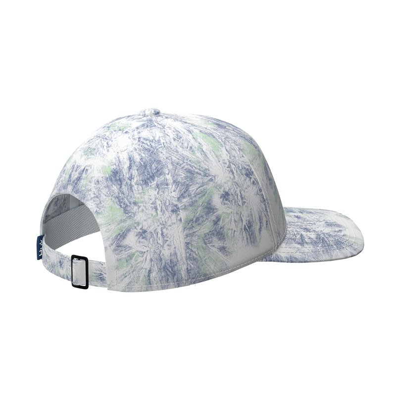 HUK Womens Washed Dad Hat, Low-Profile, Adjustable Ladies Fishing Hat, Aqua Dye - White, One Size