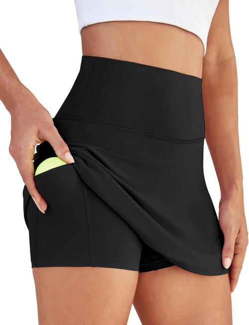 DLOODA Women's Tennis Skort - High-Waisted Athletic Skirt with Pocket for Summer Workouts | Mini Golf Style