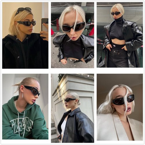 LASPOR Wrap Around Sport Sunglasses for Women Men Sport Shades Glasses Y2K Sunglasses (Red Frame/Red Lens)