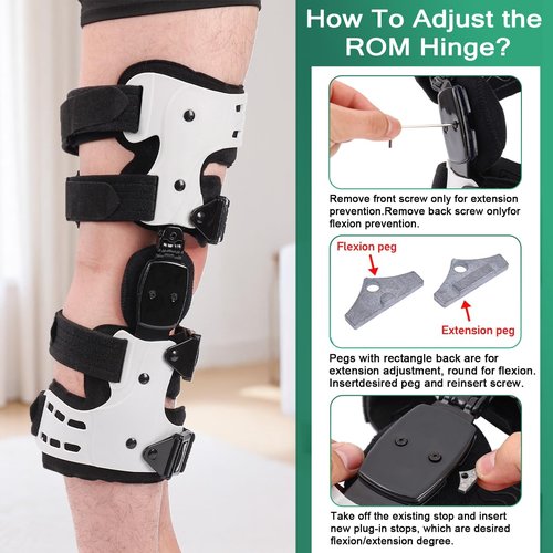 JorWystia OA Unloader Knee Brace, Support for Arthritis Pain, Osteoarthritis and Bone on Bone Knee Joint Pain, OA Knee Brace Adjustable Metal Medial & Lateral Knee Support